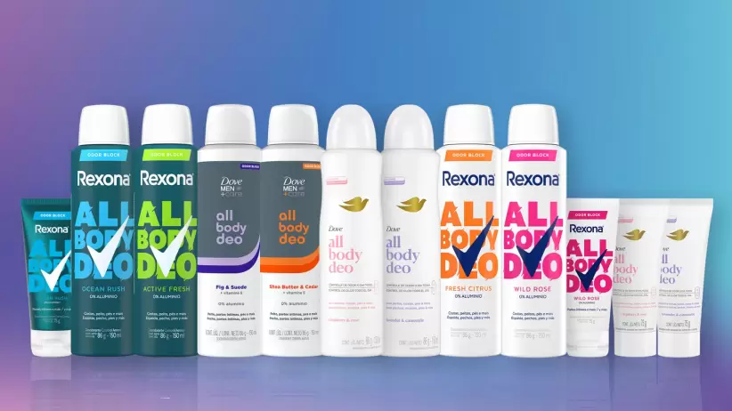La nueva lnea de desodorantes para el cuerpo, All Body DEO bajo sus marcas insignia: Rexona, Dove y Dove Men+Care.