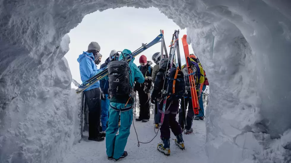 Esquiadores en Chamonix - Francia