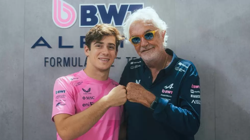 Franco Colapinto y Flavio Briatore