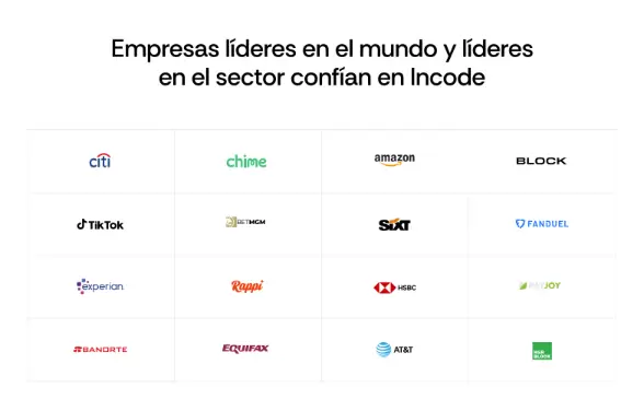 Empresas con las que trabaja Incode