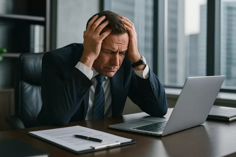Ejecutivo preocupado (Imagen hecho con IA)