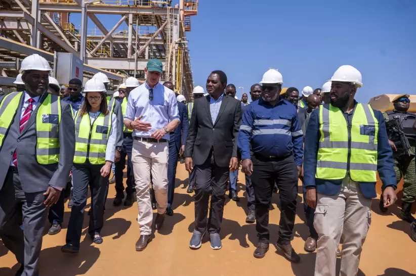 El presidente de Zambia en la inauguracin de la ampliacin de la mina Kansanshi