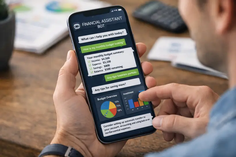 Asistente personal financiero, chatbot, IA