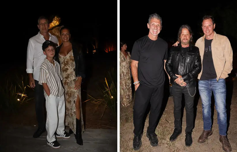IZQ: Martin Palermo, junto a su mujer Jessica Geneux y su hijo Gianluca