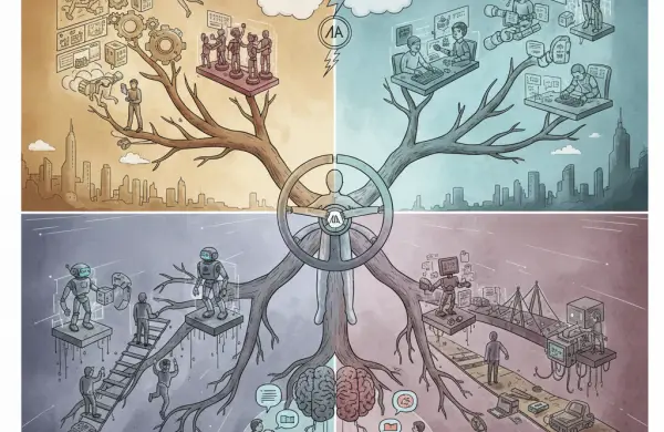 IA, talento y trabajo: cuatro futuros posibles (y una decisión profundamente humana)