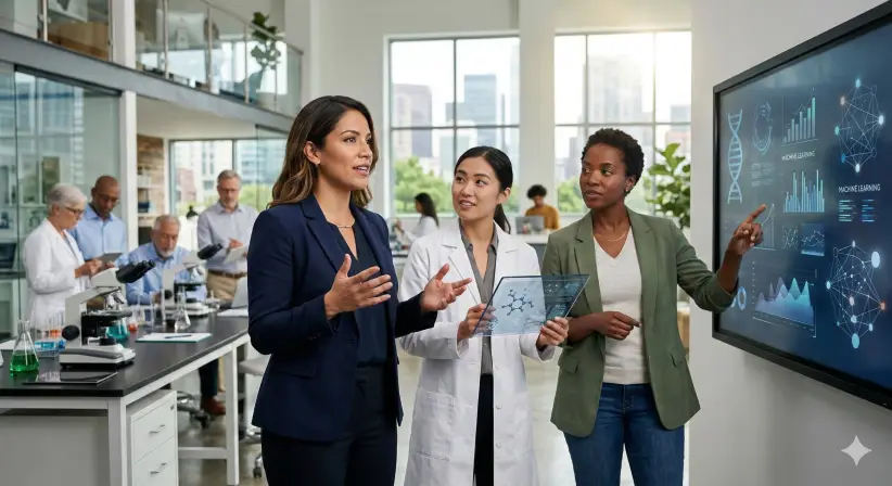 Techo de cristal, mujeres, liderazgo (imagen generada por Gemini)