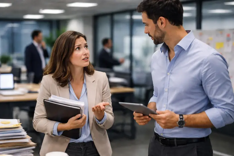 oficina, trabajo, ayuda (Foto: Ilustración creada con ChatGPT)