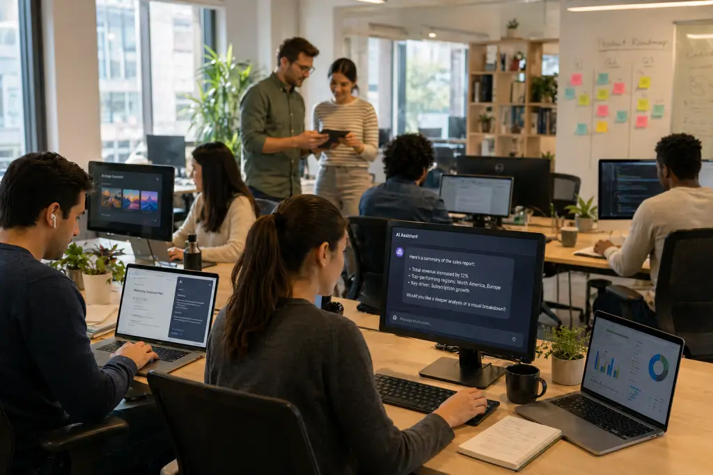 oficina, IA (SE PUEDE USAR) Crédito: Imagen creada con IA