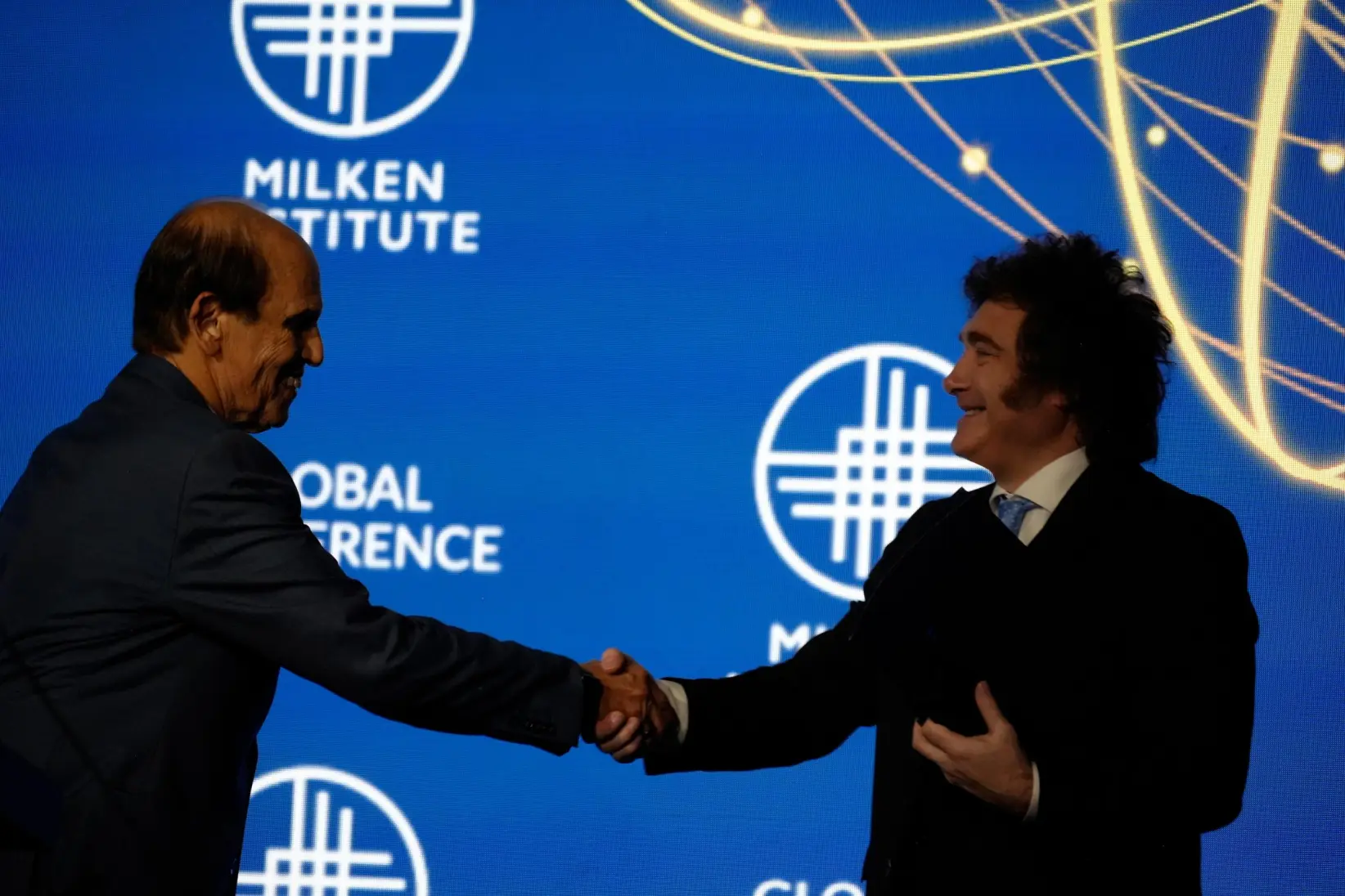 Milei en el cierre de la Conferencia Global del Instituto Milken (Foto: Gentileza Presidencia)