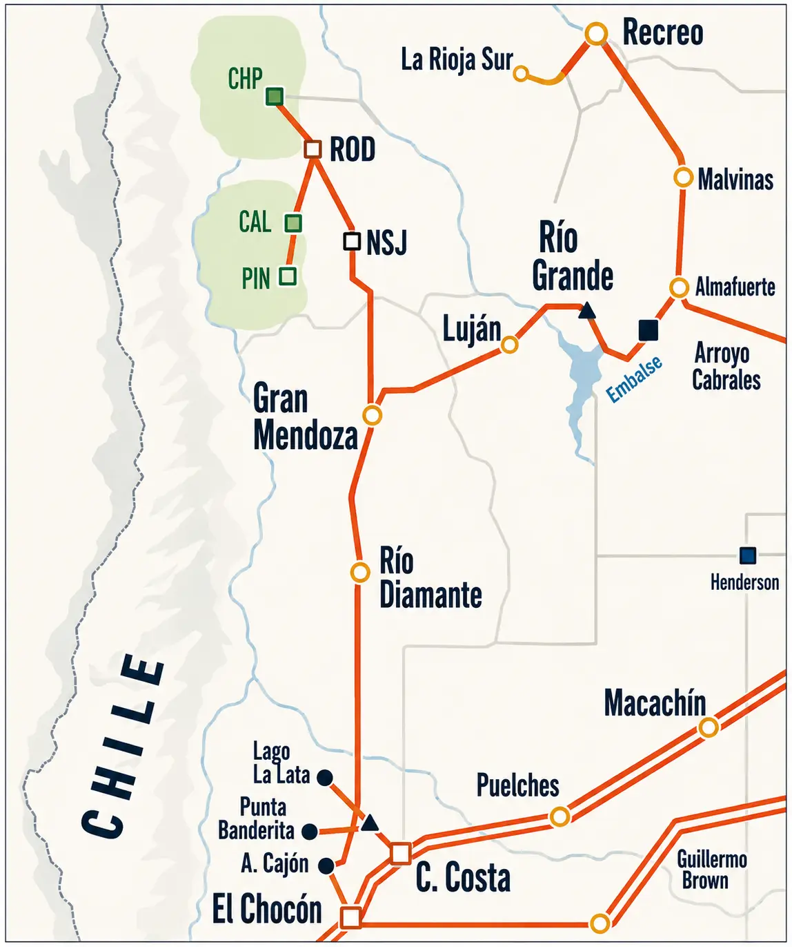 Mapa del Sistema Interconectado Nacional