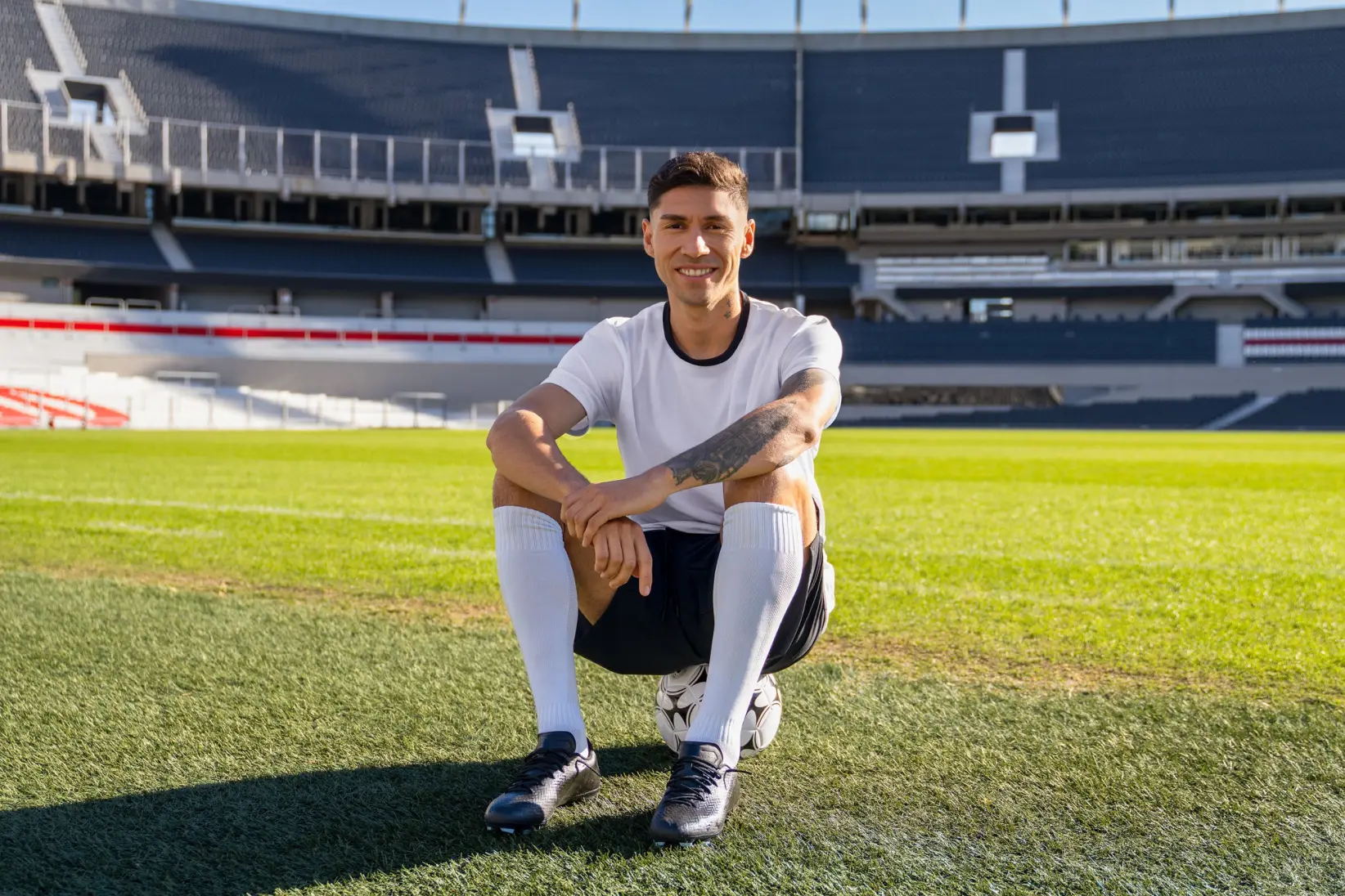 Gonzalo Montiel en el Monumental (Foto: Alejandro Graham)