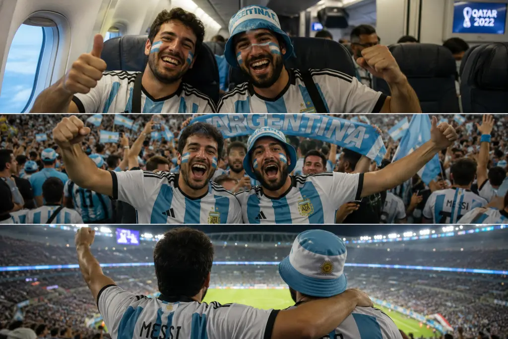 Hinchas, seleccion argentina, mundial, Argetina (Imagen creada con IA)