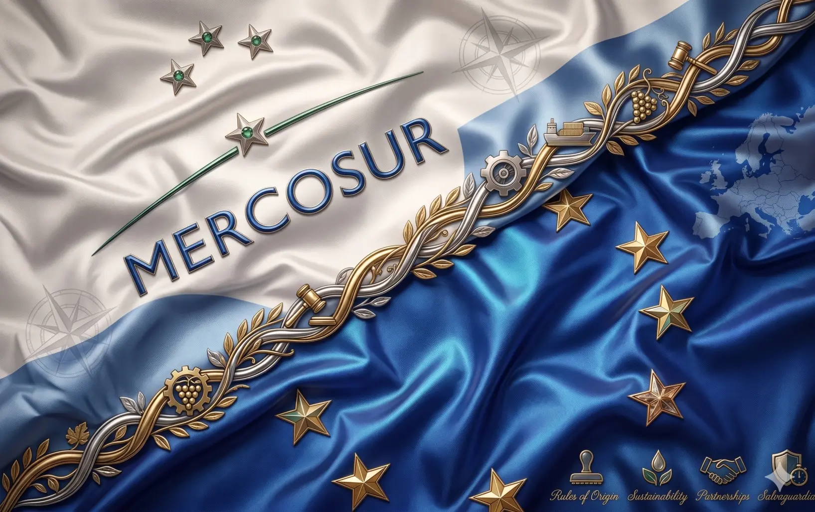 Acuerdo Mercosur - Unión Europea (Imagen generada por Gemini)