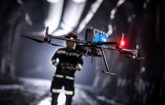 Drones para minería subterránea.