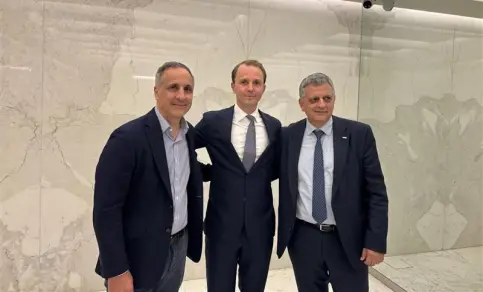Staubo con Marcos Bulgheroni y Horacio Marín