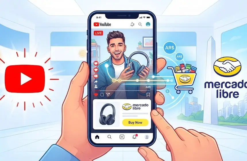 YouTube Shopping llega a la Argentina en alianza con Mercado Libre: cómo funciona