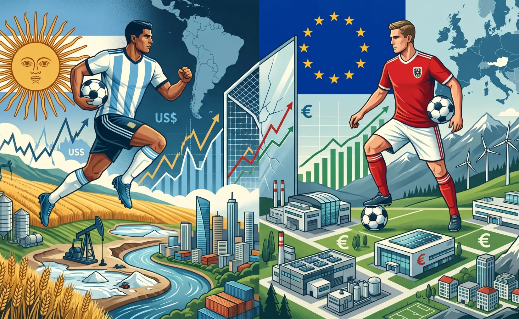 El Mundial económico: Argentina vs. Austria, la comparación de dos modelos con resultados sorprendentes