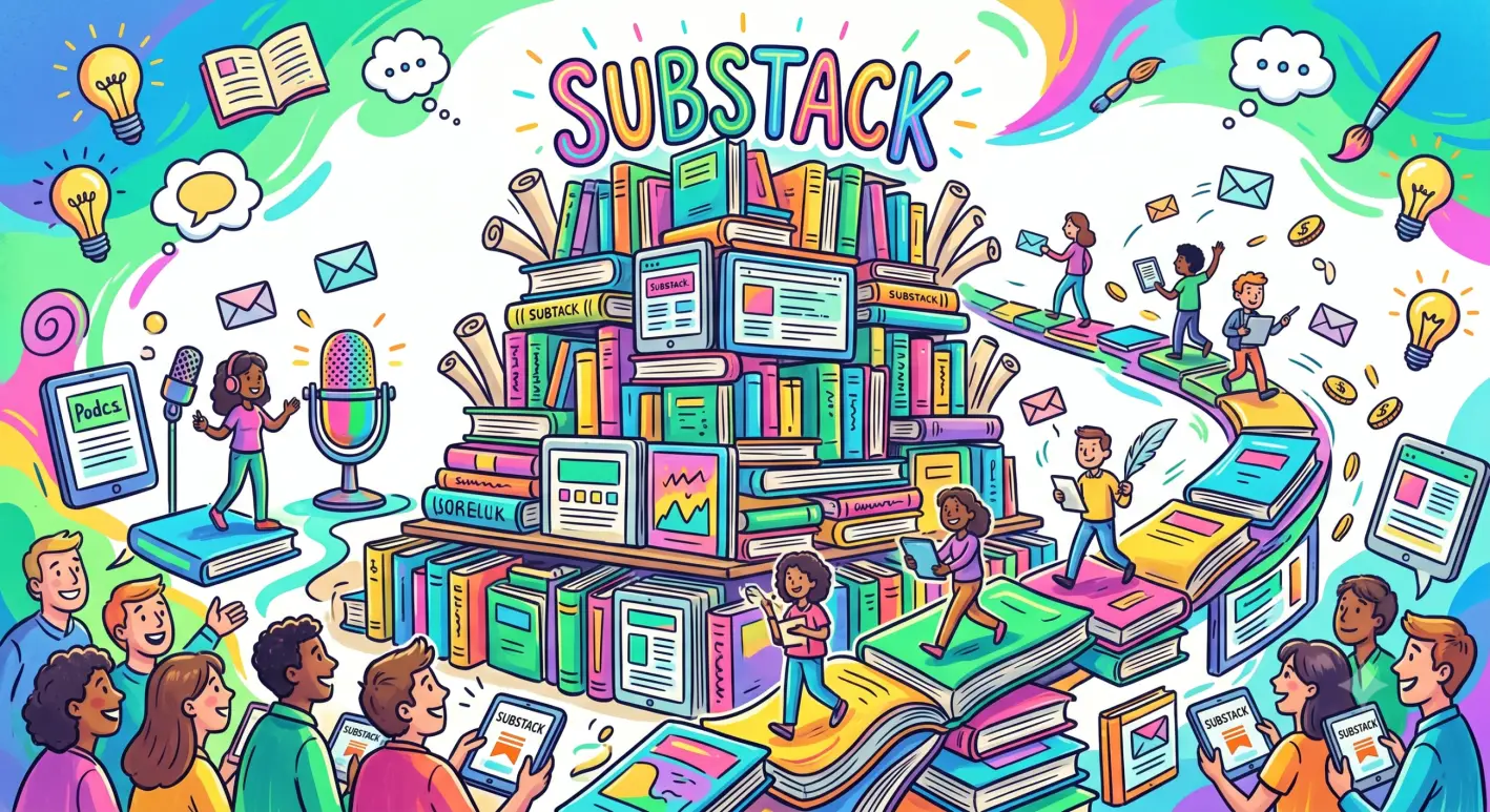 Substack. Crédito: Imagen generada con IA