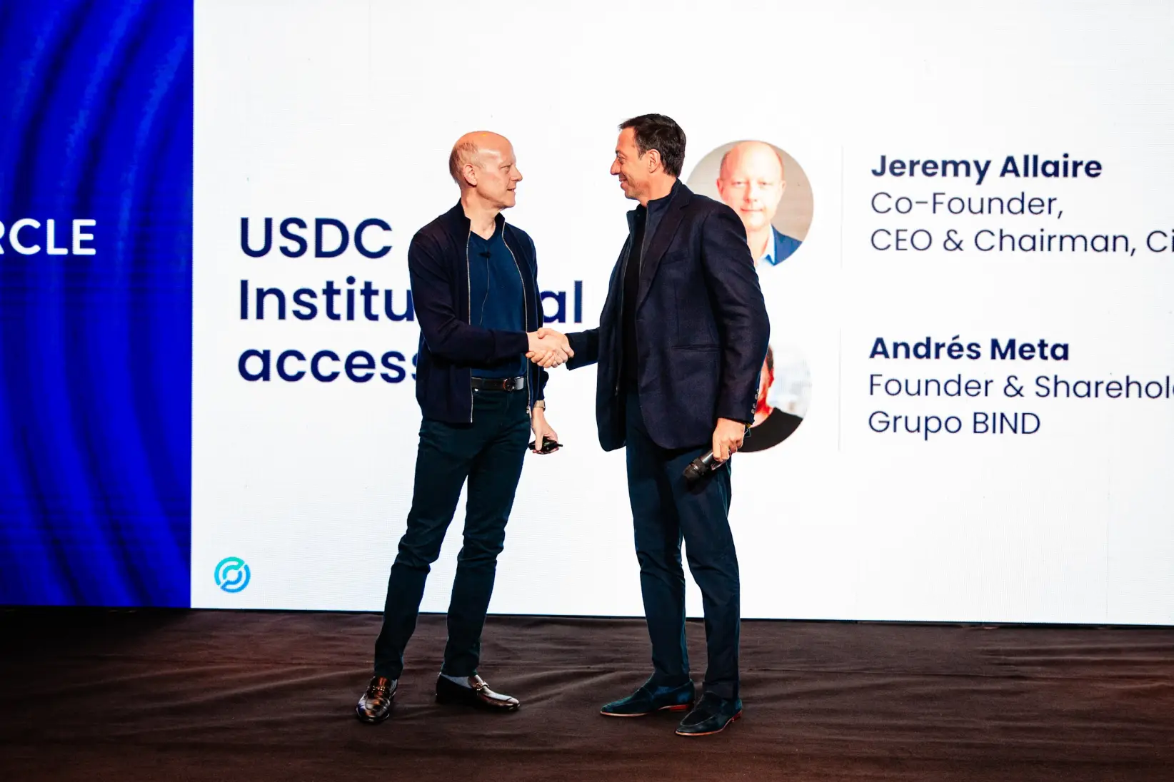 Jeremy Allaire, CEO de Circle, y Andrés Meta, fundador de Grupo BIND (Gentileza CIRCLE)