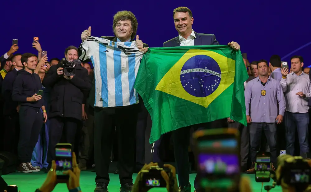milei bolsonaro (Photo by Allison Sales/NurPhoto via Getty Images)