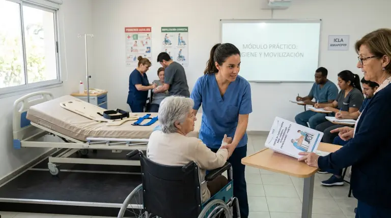 SE PUEDE USAR/Capacitación como cuidador de la salud. Foto: Ilustración creada con IA