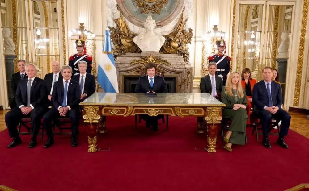milei cadena gabinete (FOTO: Presidencia)