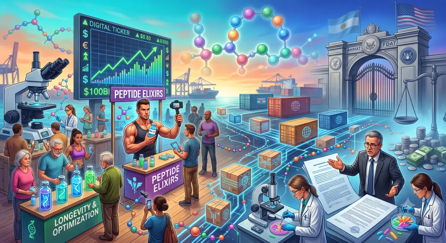 peptidos y suplementos. Crédito: Imagen generada con IA