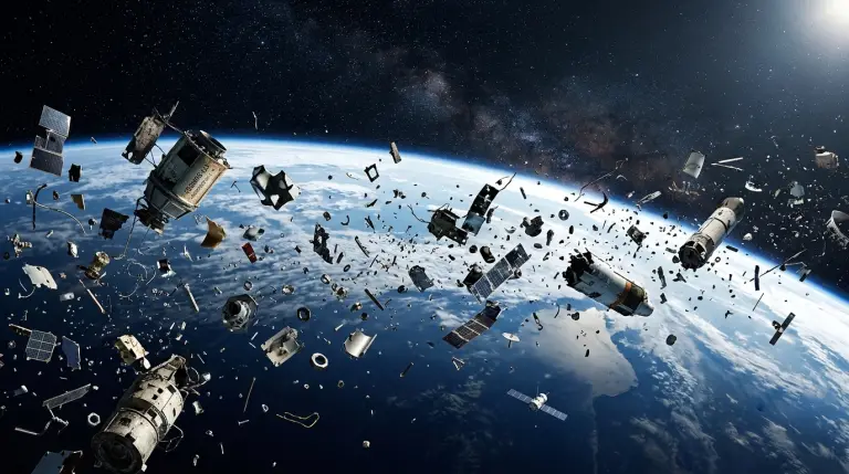 SE PUEDE USAR/Basura espacial Foto: Ilustración con inteligencia artificial.