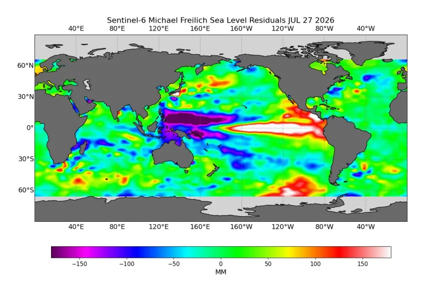 Recent images from the Sentinel-6 Michael Freilich satellite Créditos: NASA/JPL-Caltech