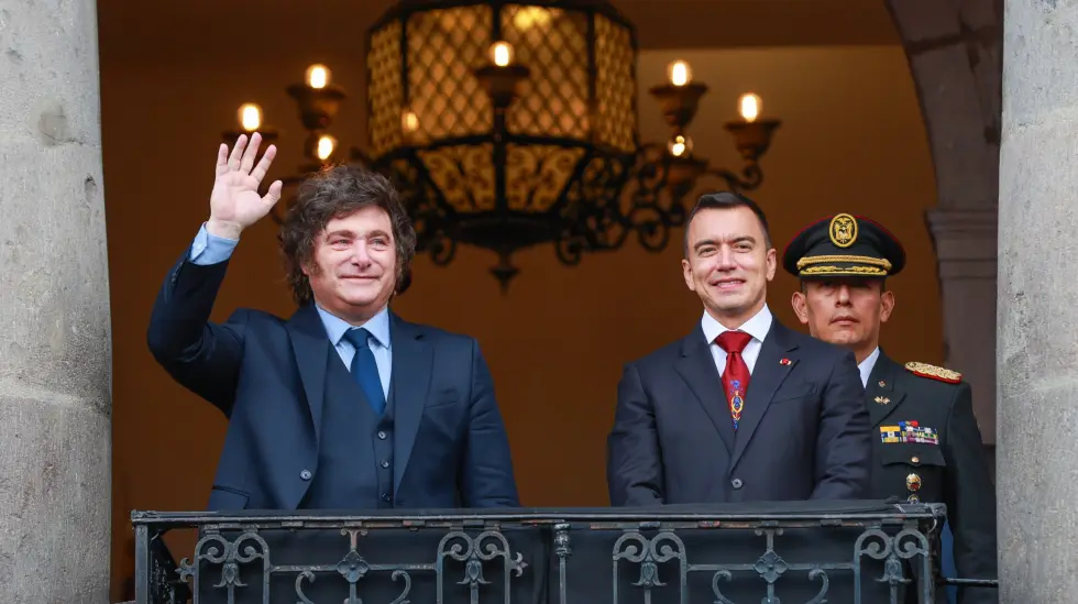 Milei y Noboa firmaron acuerdos de comercio y energía nuclear