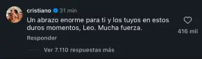 Post de Cristiano Ronaldo.