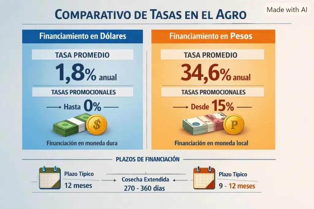Las tasas del crédito al campo