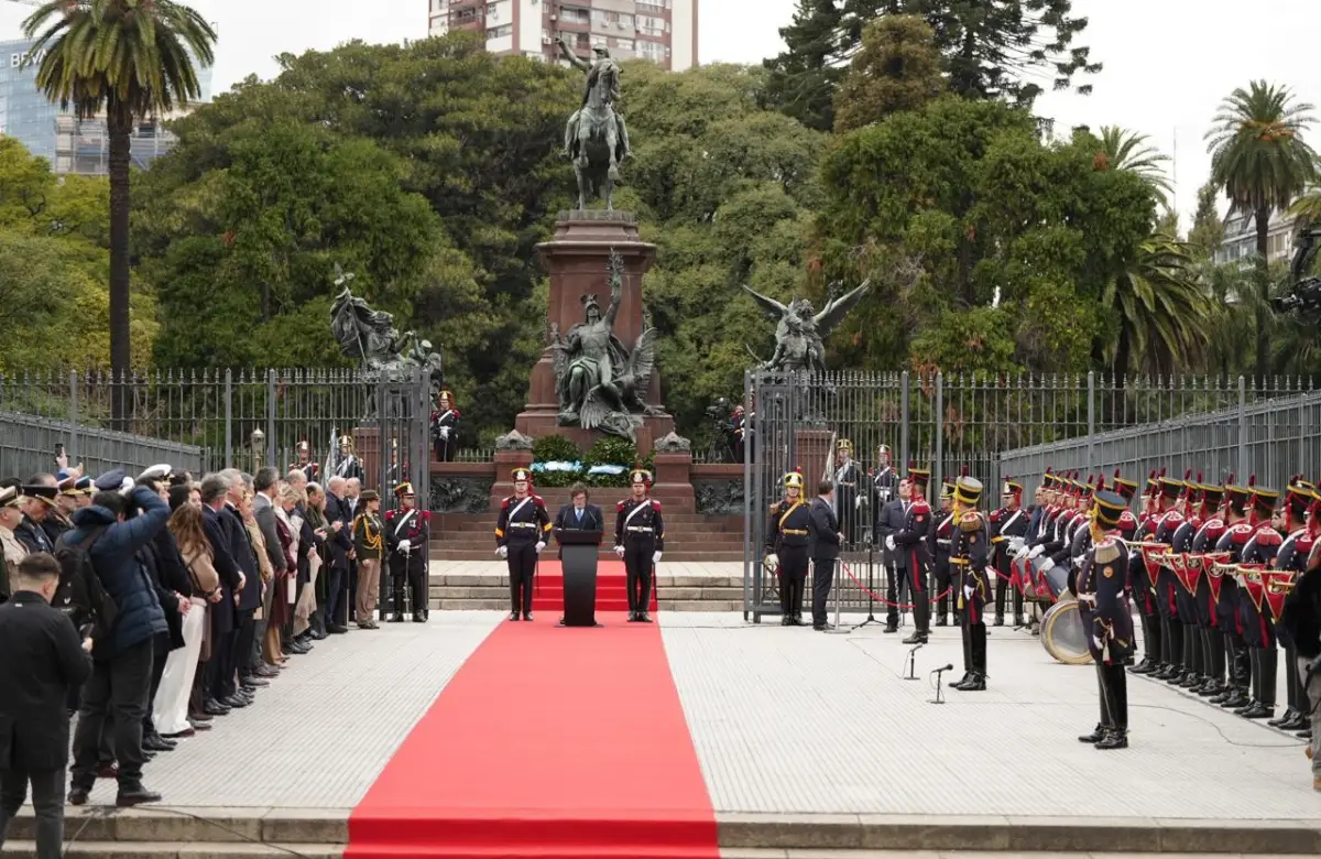 Acto en conmemoración de San Martín: Milei habló de “nuevos enemigos, internos y externos”