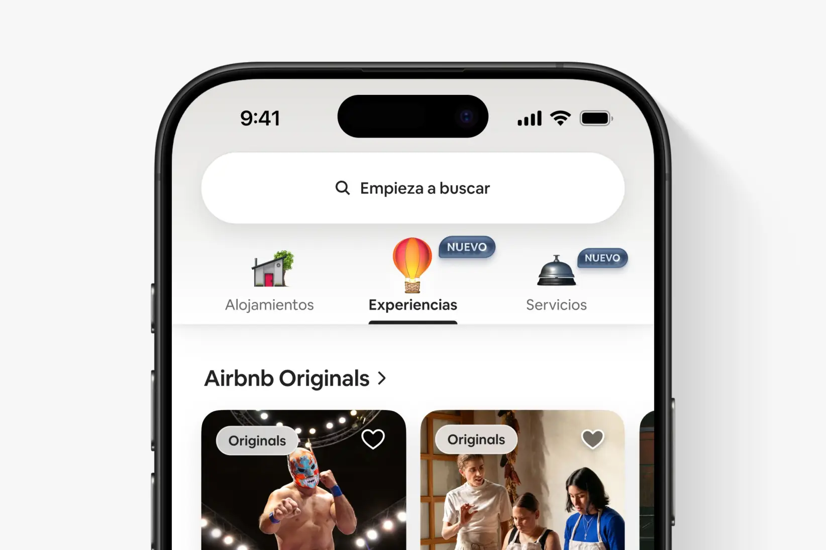 Airbnb ofrece cada vez más servicios y experiencias dentro de la app (Crédito: Sala de prensa de Airbnb).