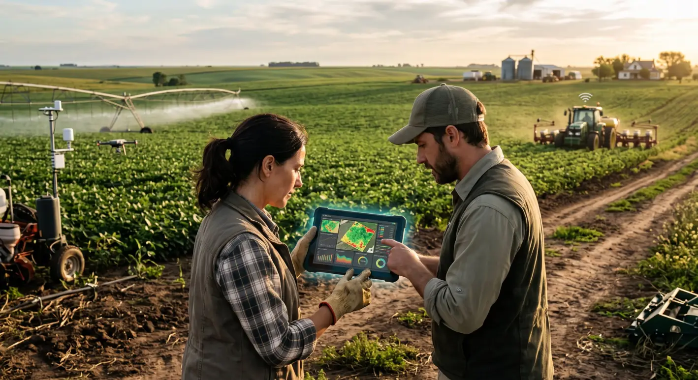 Agro, datos, campo (Imagen generada con Gemini)