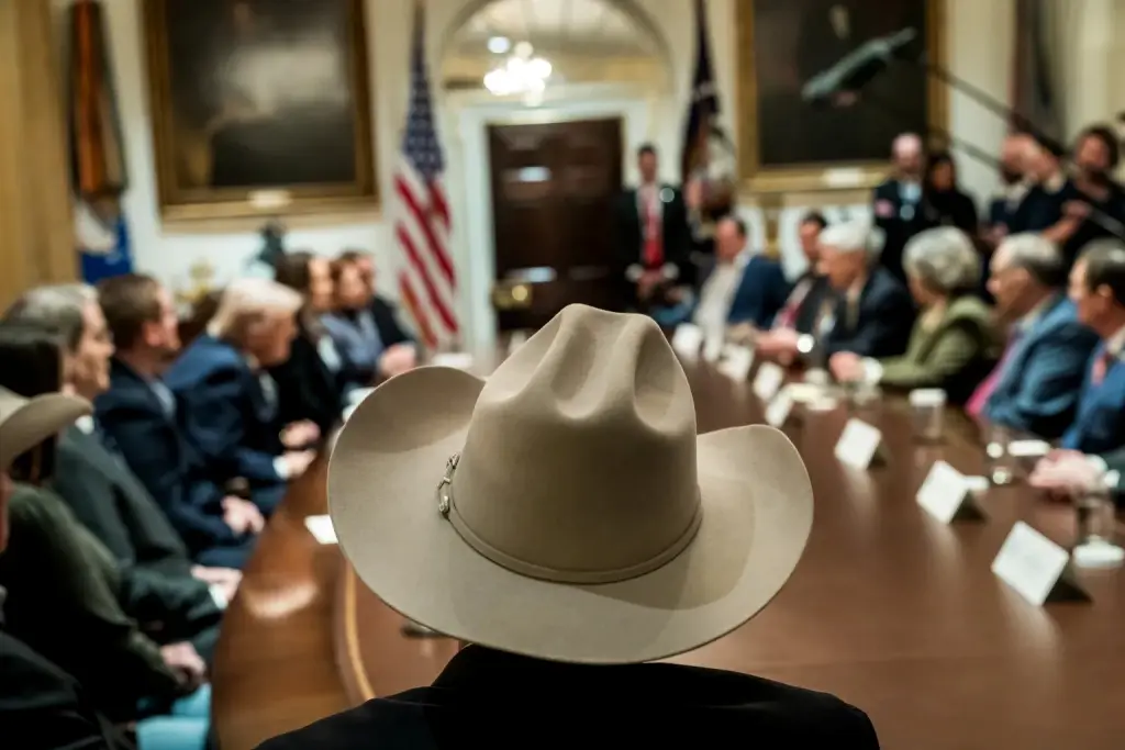 donald trump en el salon oval cuando recibio al sector del campo. Imagen: WhiteHouse.gov