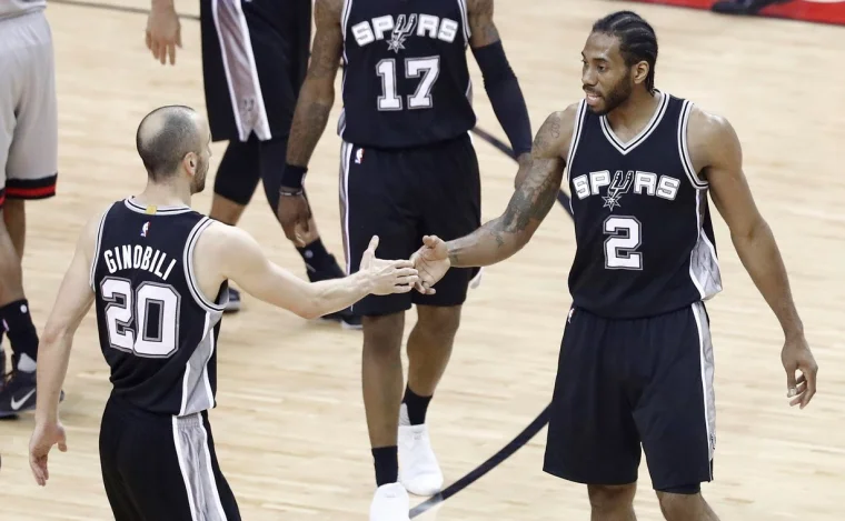 ginobili y kawhi leonard en los spurs