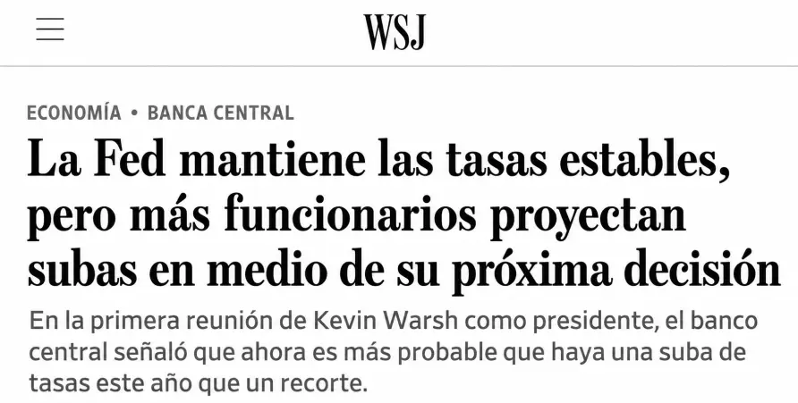 Reserva Federal de Estados Unidos. (Foto: WSJ traducida con IA)