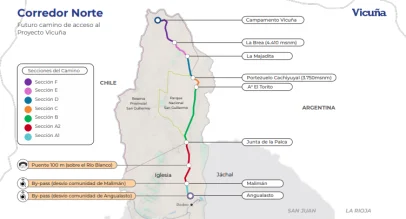 Mapa Corredor Norte - Vicuña