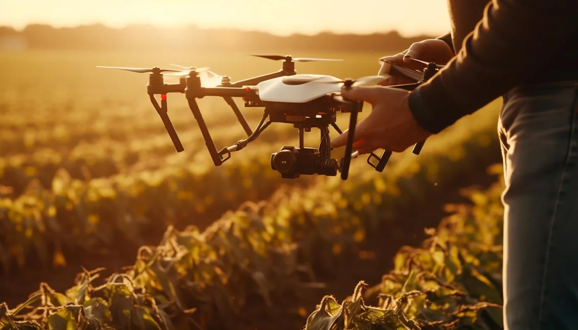 drones en el campo, tecnología, agricultura - Foto: Margnific