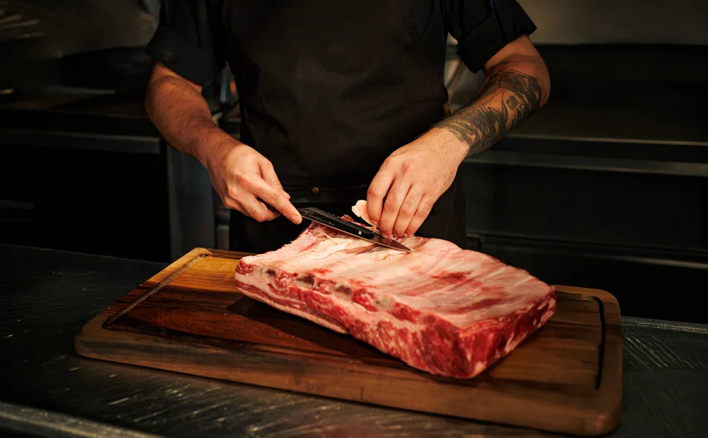 Corte de carne - Prensa