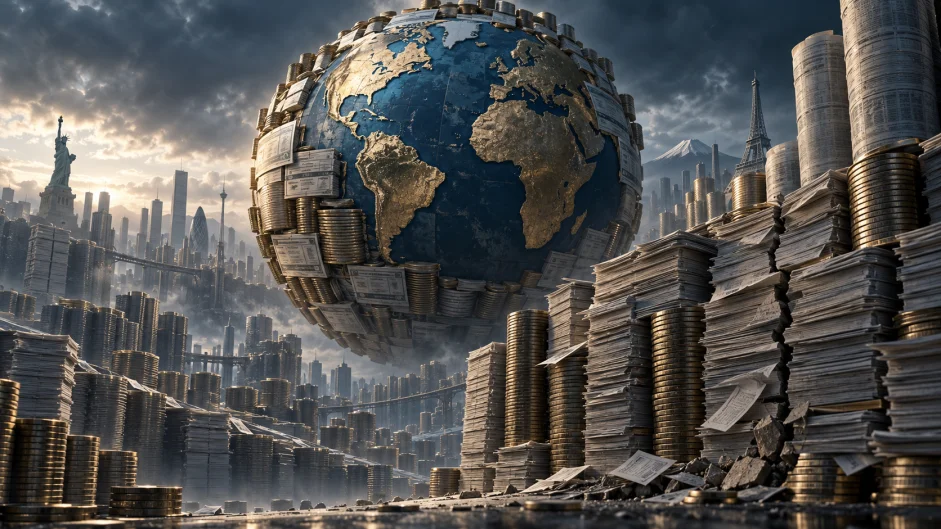 Deuda global (SE PUEDE USAR) Crédito: Imagen creada con IA - Imagen creada con IA