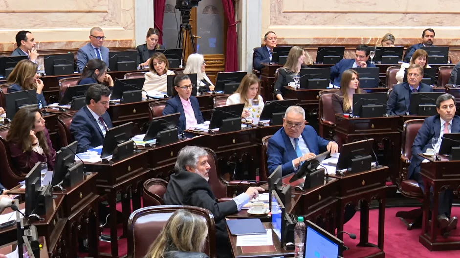 Reforma de la carta orgánica del Banco Central. - Foto: captura de pantalla de YouTube del Senado argentino.