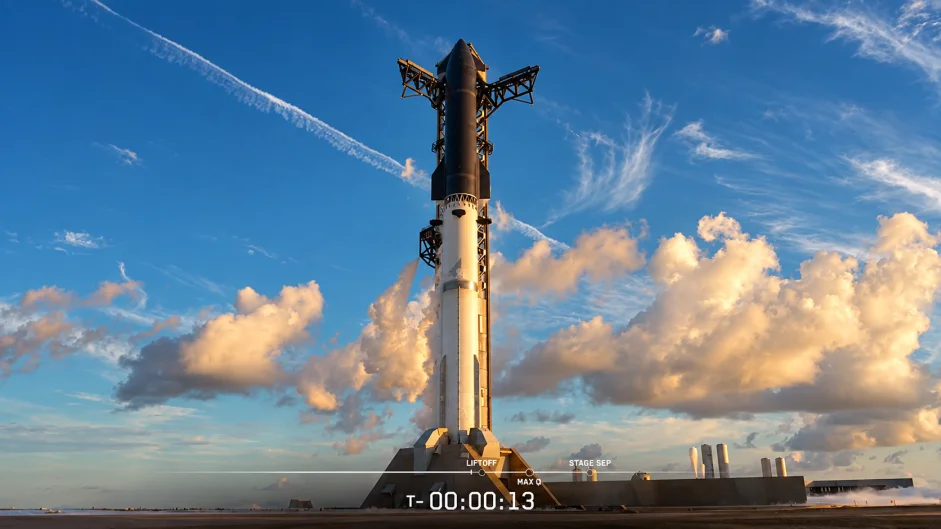 Lanzamiento de Starship de SpaceX. - Foto: captura de pantalla de @SpaceX en X.