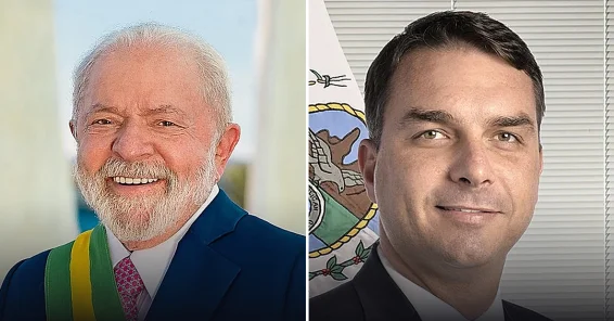 Lula da Silva y Flávio Bolsonaro - Gentileza