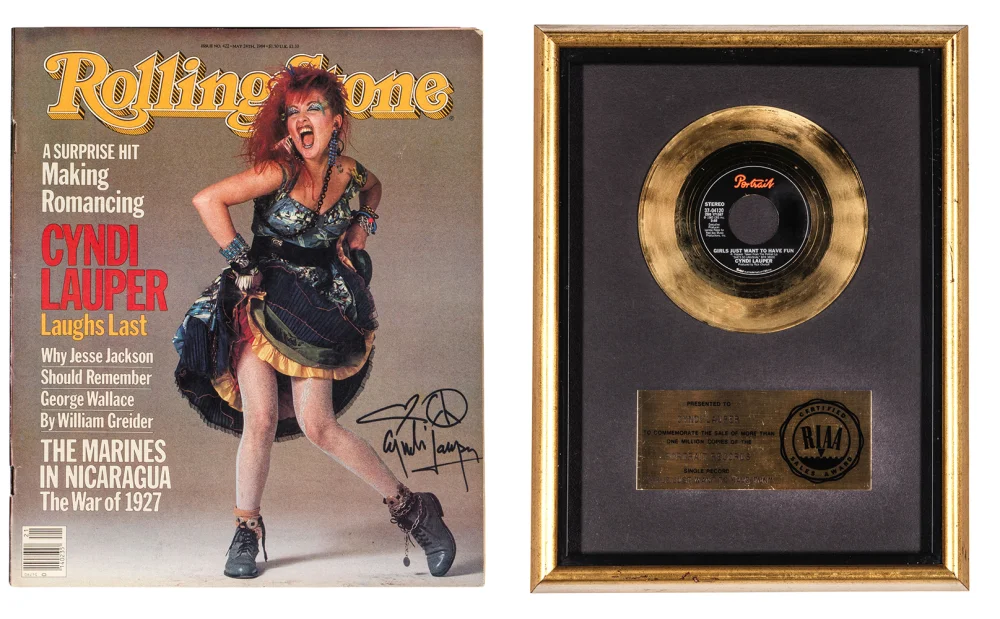 IZQ: Tapa de Rolling Stone elegida como "Mejor Artista Revelación" 1985 - Bonhams