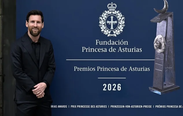Lionel Messi recibió un reconocimiento por la Fundación Princesa de Asturias. - Foto: AFA.