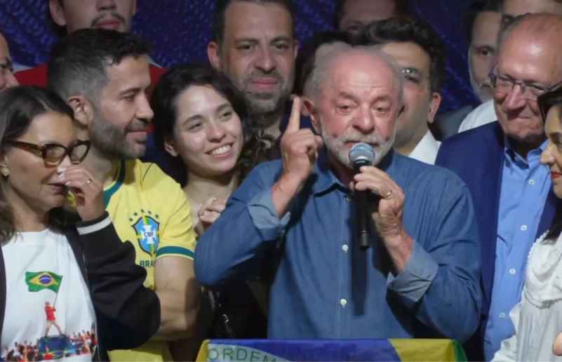 Lula en su discurso de la victoria - TV Brasil / Captura